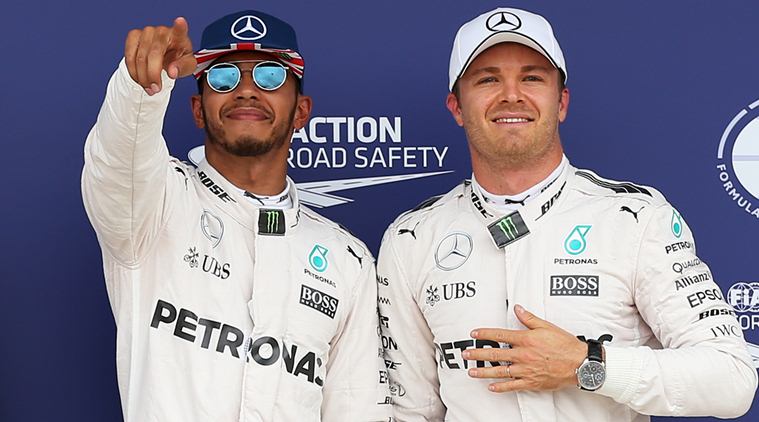 Lewis Hamilton grabs pole at British GP, teammate Nico Rosberg in second