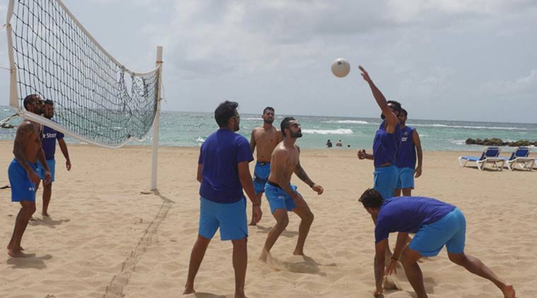 India vs West Indies: Team enjoys beach volleyball, Stuart Binny turns commentator