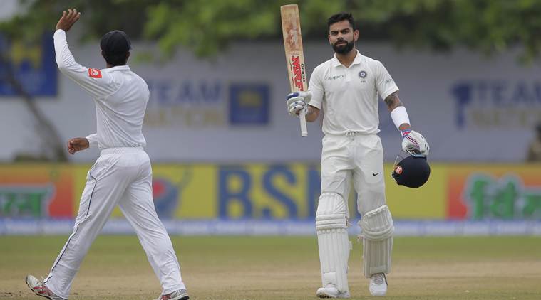 Virat Kohli ton helps India set 550-run target against Sri Lanka