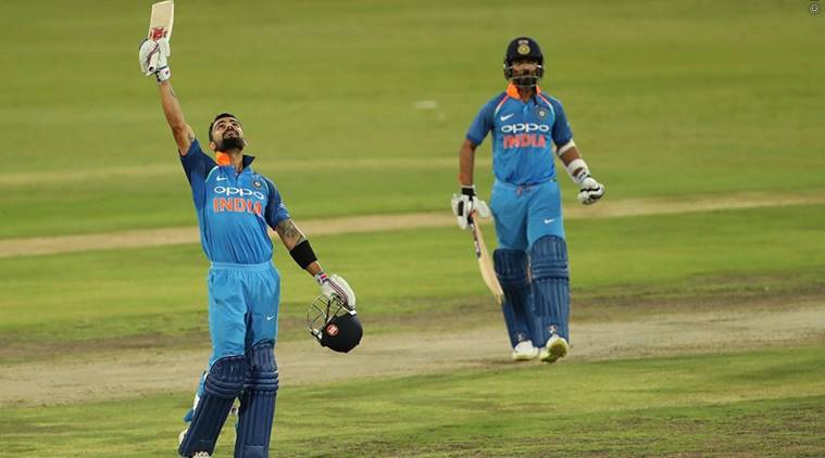 Virat Kohli’s 35th ODI century sets up eight-wicket win for India over South Africa