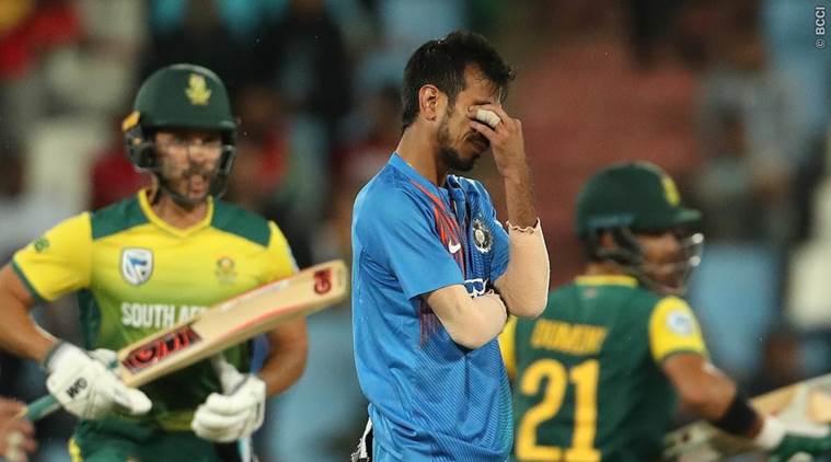 India vs South Africa: Yuzvendra Chahal flounders with the wet ball yet again