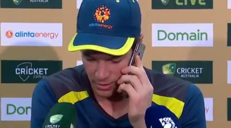 India vs Australia: Tim Paine stops press conference to answer journalist’s phone